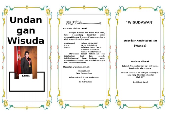 Detail Bingkai Undangan Wisuda Nomer 8