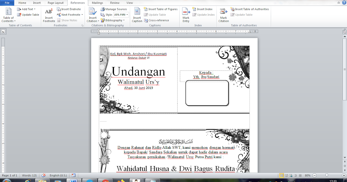 Detail Bingkai Undangan Yang Bisa Di Edit Word Nomer 20