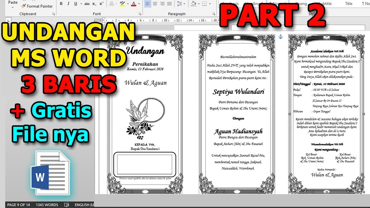 Detail Bingkai Undangan Yang Bisa Di Edit Word Nomer 28