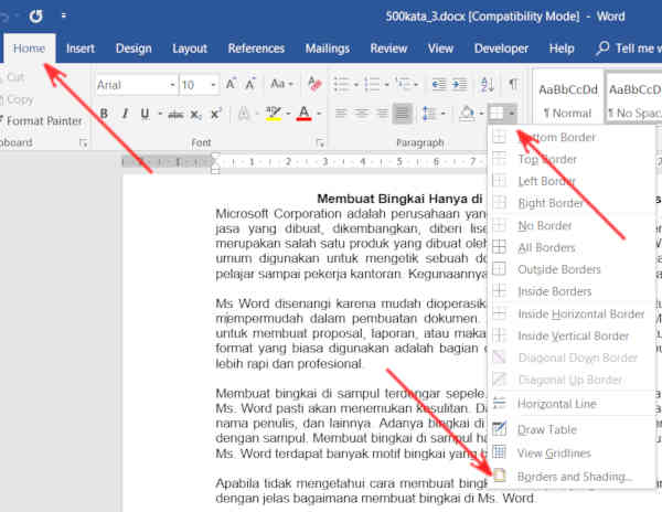 Detail Bingkai Untuk Ms Word Nomer 53