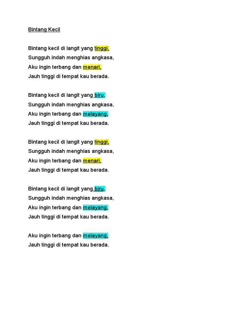 Detail Bintang Kecil Di Langit Yang Biru Nomer 33