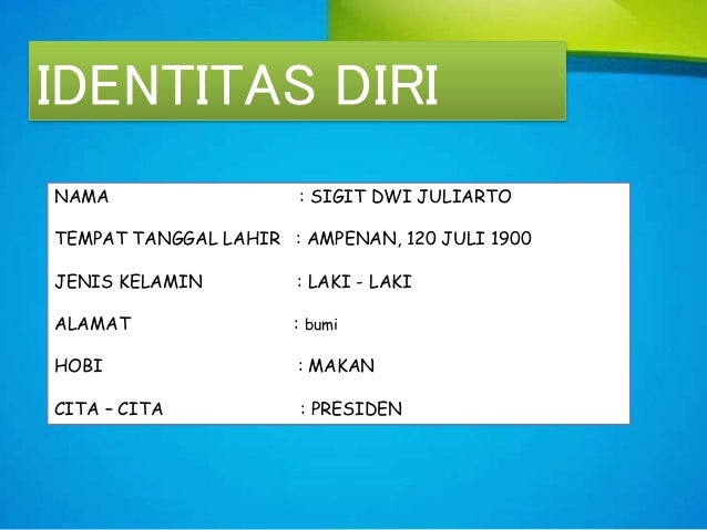 Detail Biodata Power Point Nomer 16