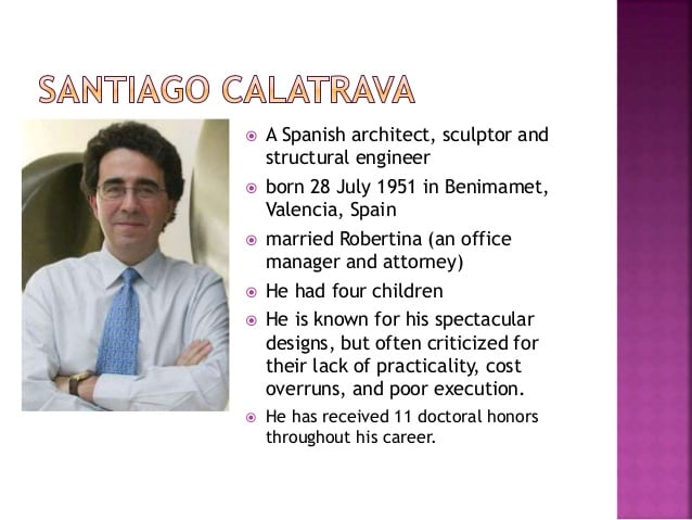 Detail Biografi Santiago Calatrava Nomer 10