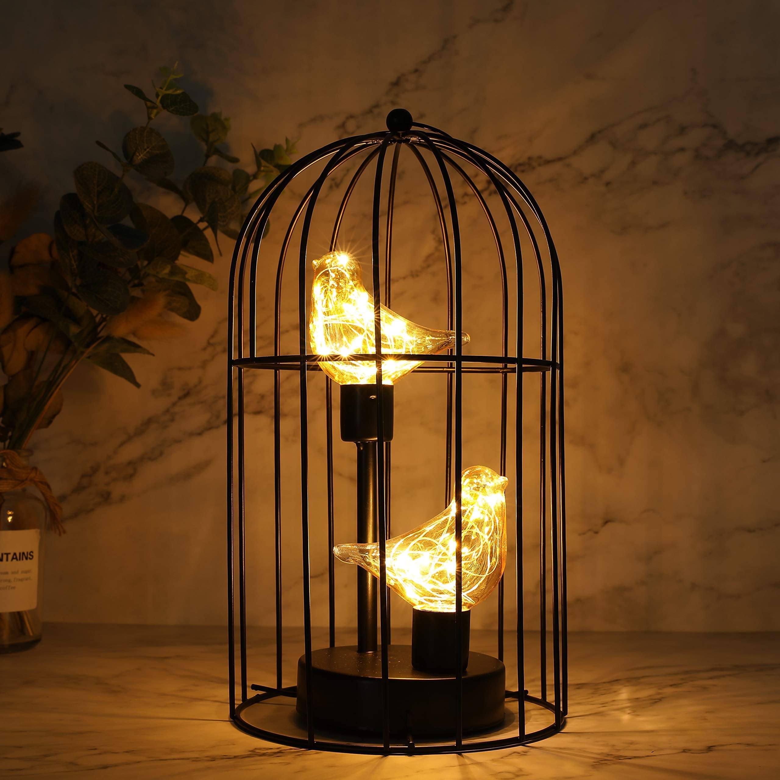 Detail Bird Cage With Fairy Lights Nomer 4