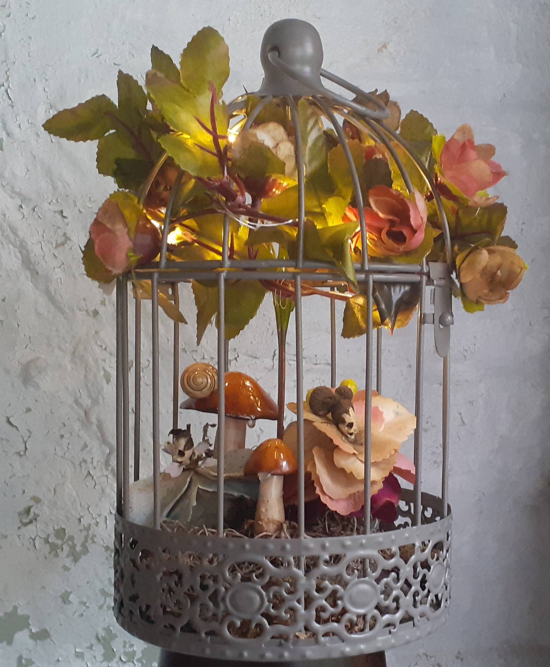 Detail Bird Cage With Fairy Lights Nomer 30