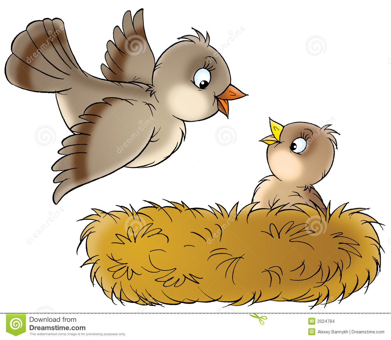 Detail Bird In A Nest Clipart Nomer 23