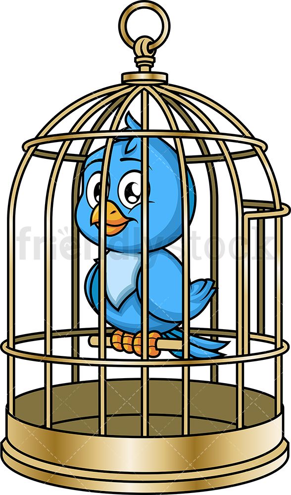 Detail Bird In Cage Clipart Nomer 6