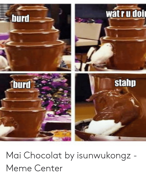 Detail Bird In Chocolate Fountain Meme Nomer 37