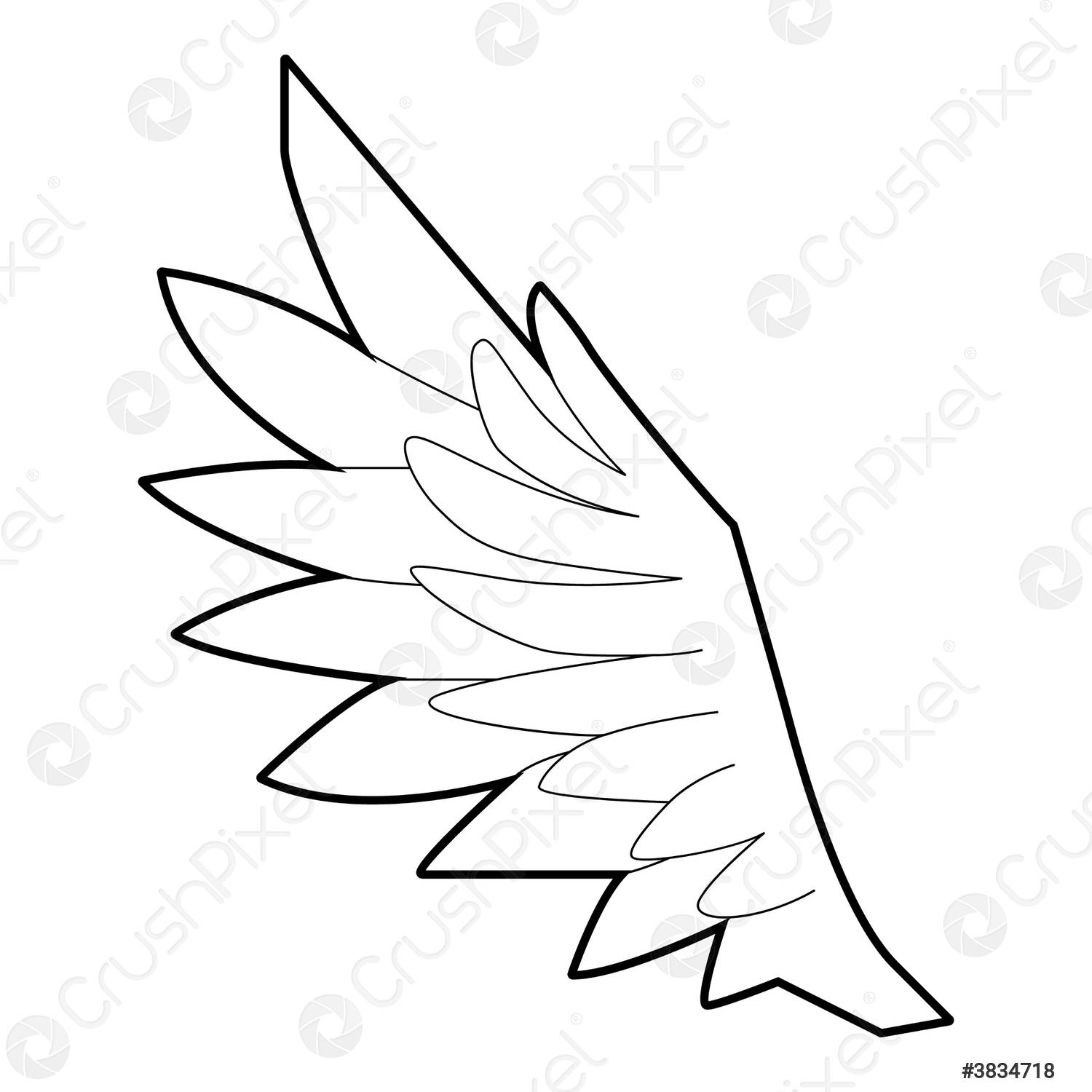 Detail Bird Wing Outline Nomer 4