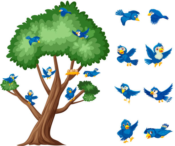 Birds In A Tree Clipart - KibrisPDR