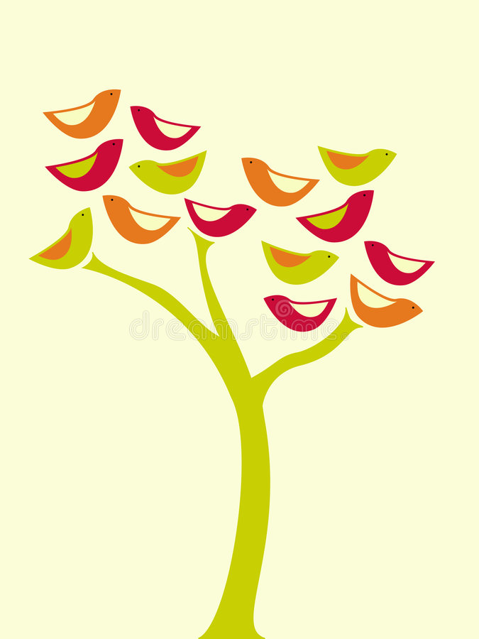 Detail Birds In A Tree Clipart Nomer 35