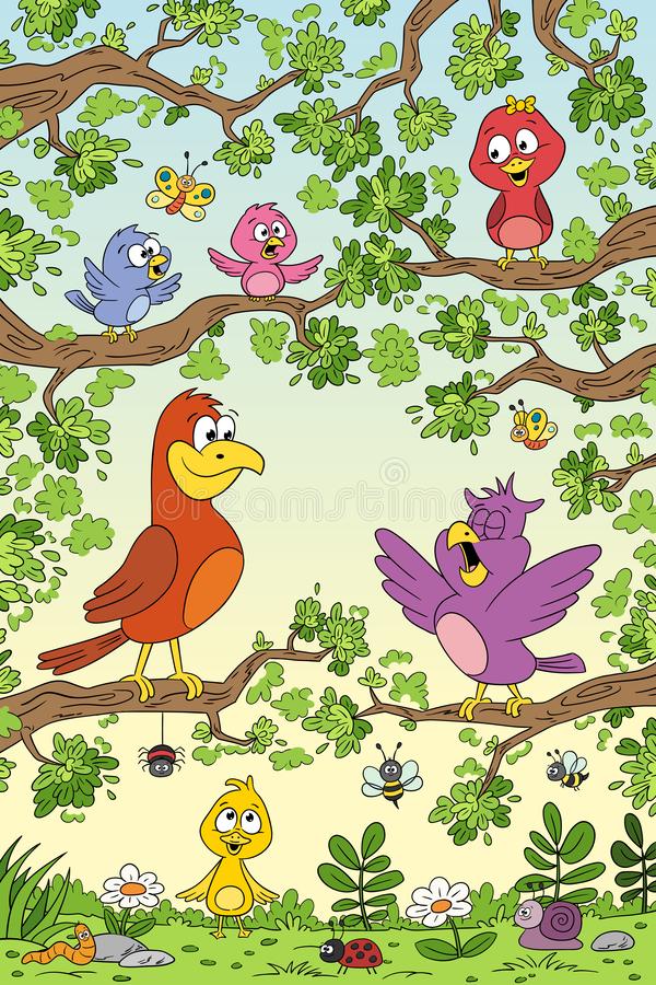 Detail Birds In Tree Clipart Nomer 22