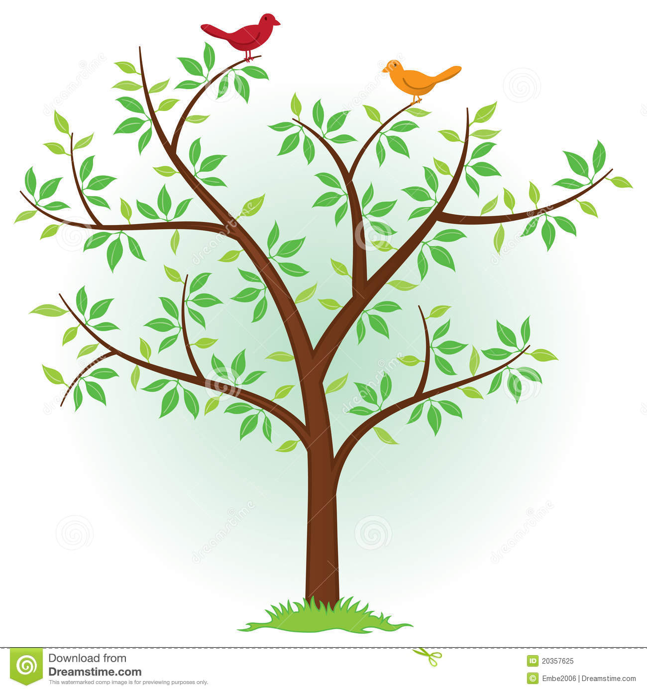 Download Birds In Tree Clipart Nomer 36