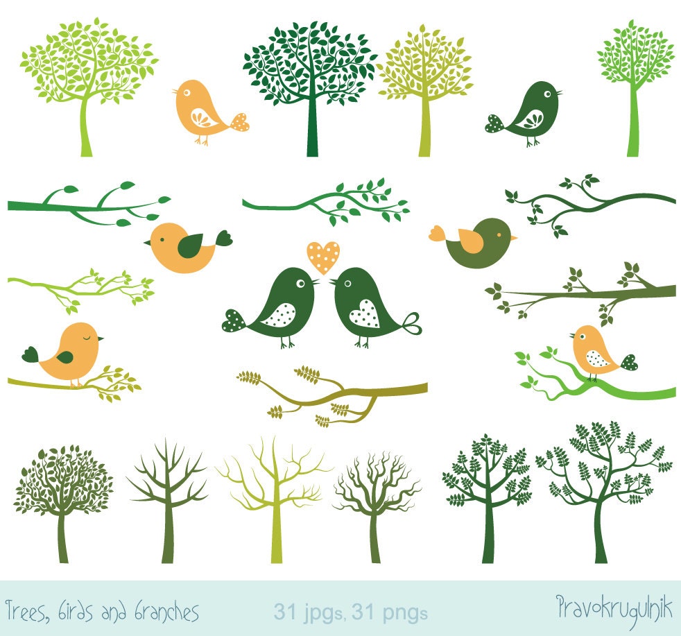 Detail Birds In Tree Clipart Nomer 39