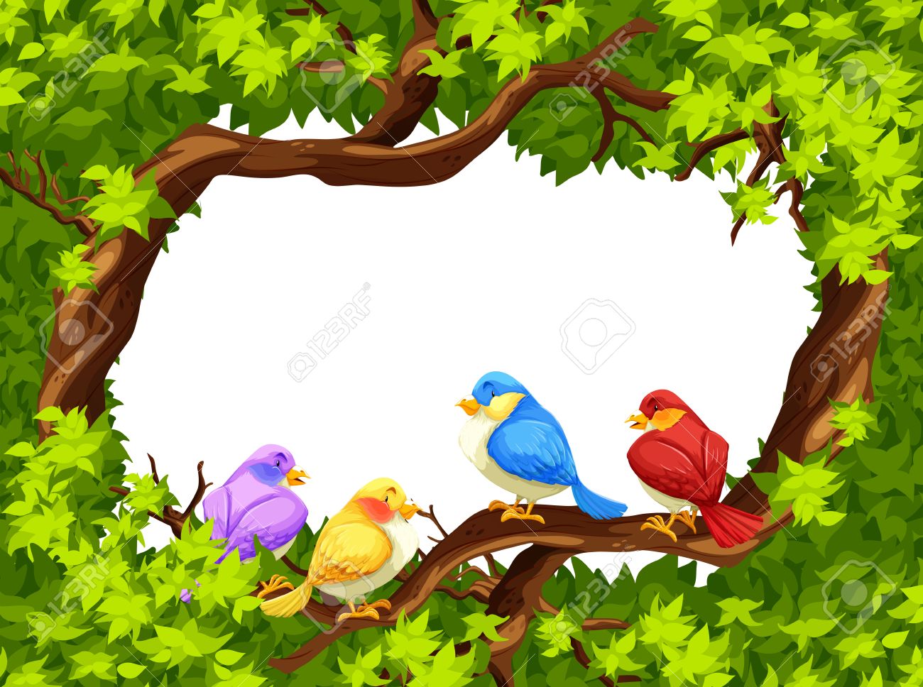 Detail Birds In Tree Clipart Nomer 6