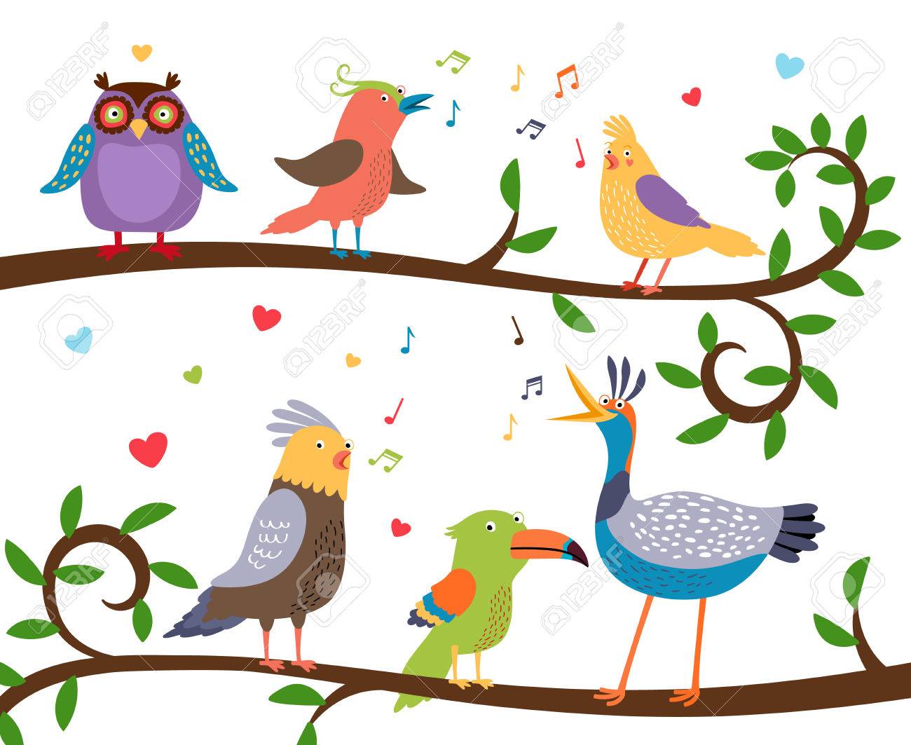 Detail Birds In Tree Clipart Nomer 10