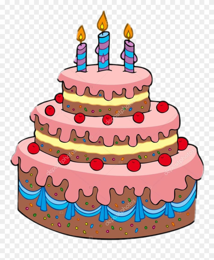 Download Birthday Cake Cartoon Png Nomer 12