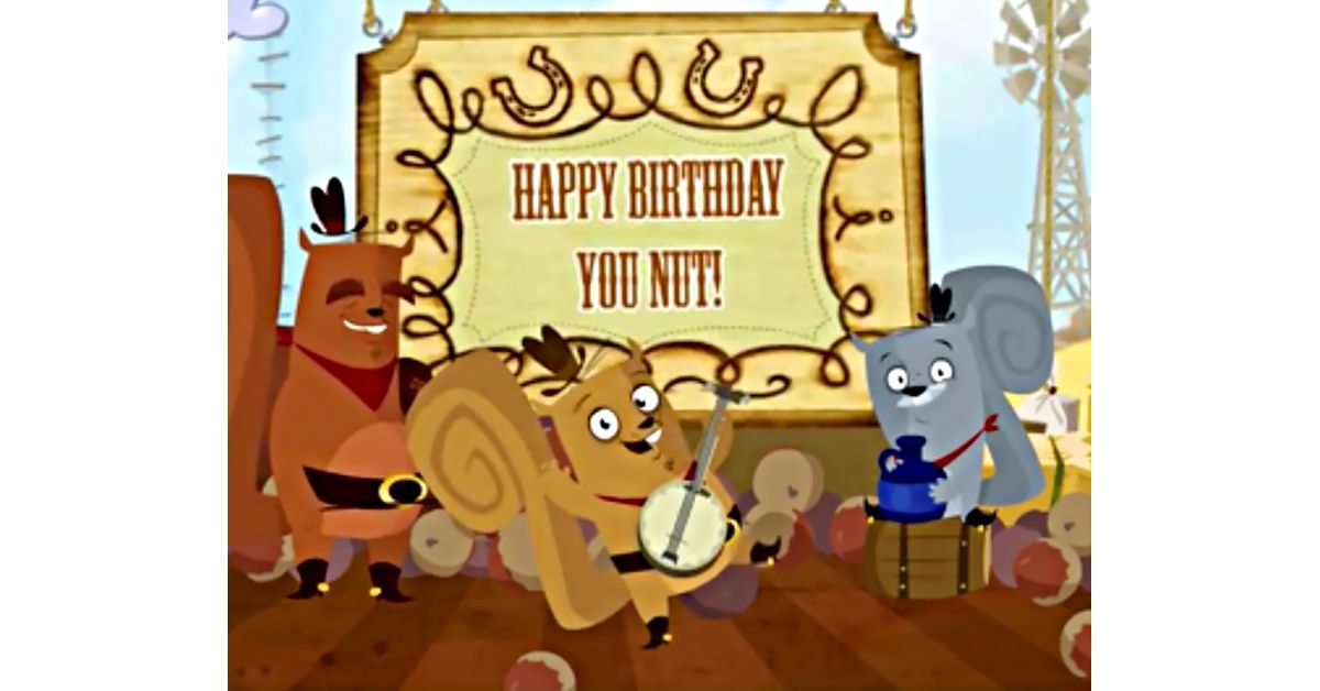 Detail Birthday Card Squirrel Nuts Nomer 13