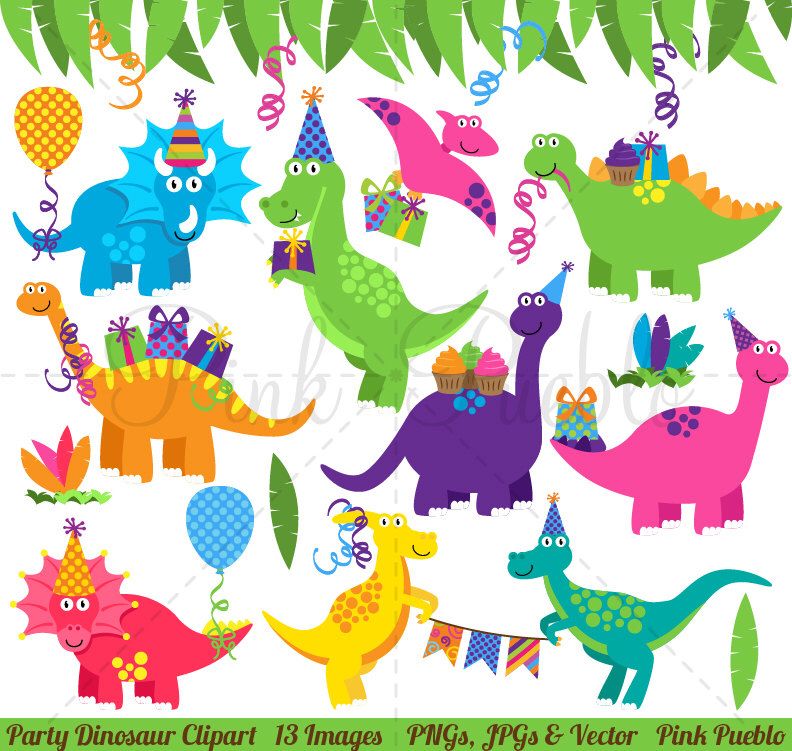 Detail Birthday Dinosaur Clipart Nomer 2