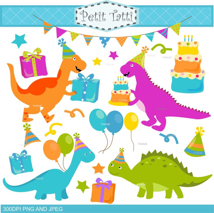 Detail Birthday Dinosaur Clipart Nomer 14