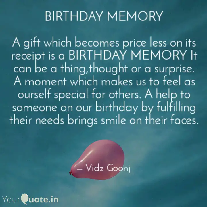 Detail Birthday Memories Quotes Nomer 45