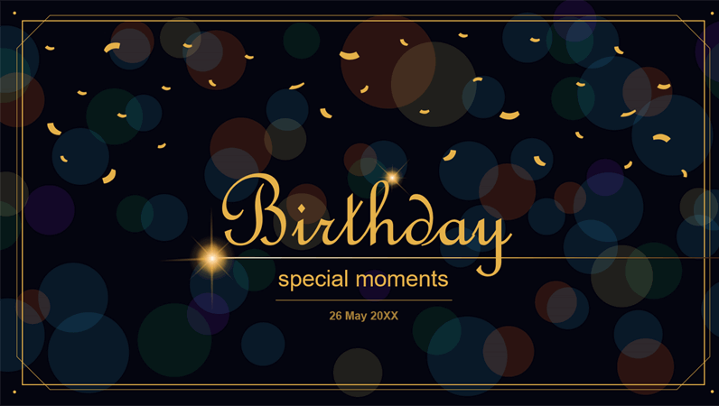 Birthday Powerpoint Template - KibrisPDR