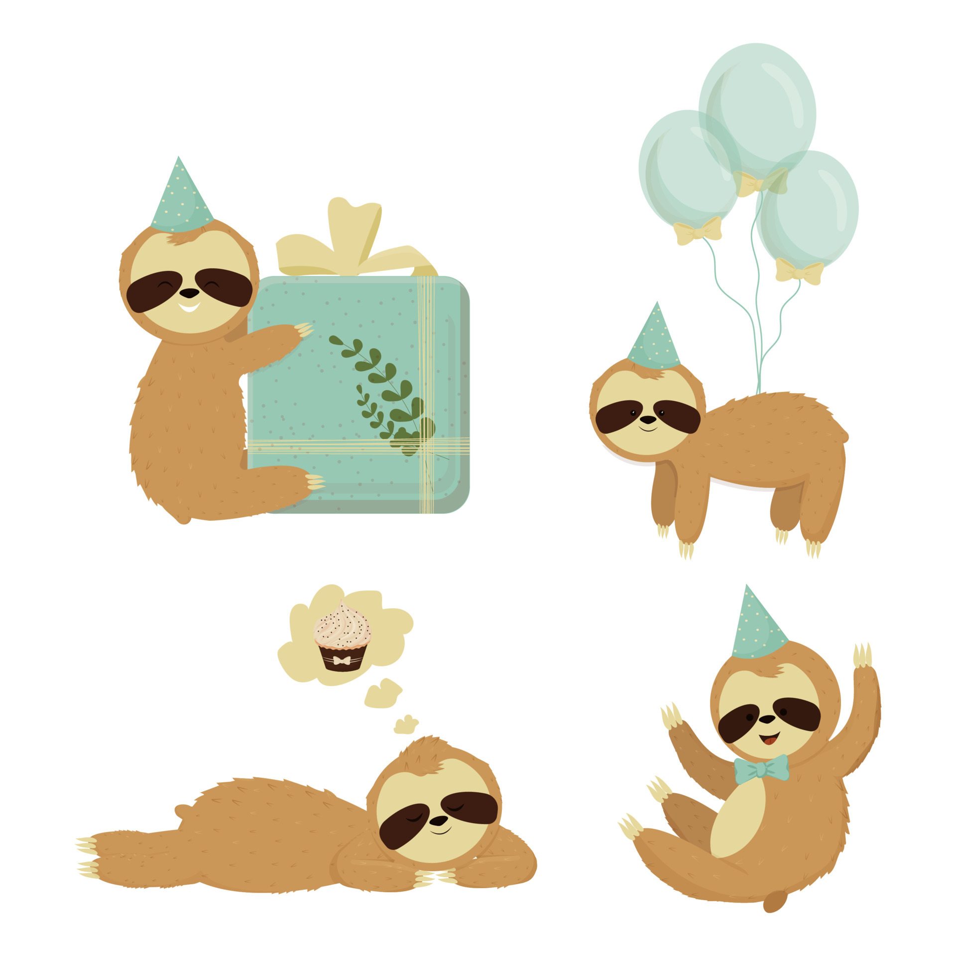 Detail Birthday Sloth Clipart Nomer 52