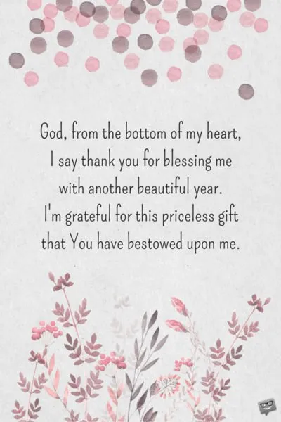 Birthday Thank You Quotes To God - KibrisPDR