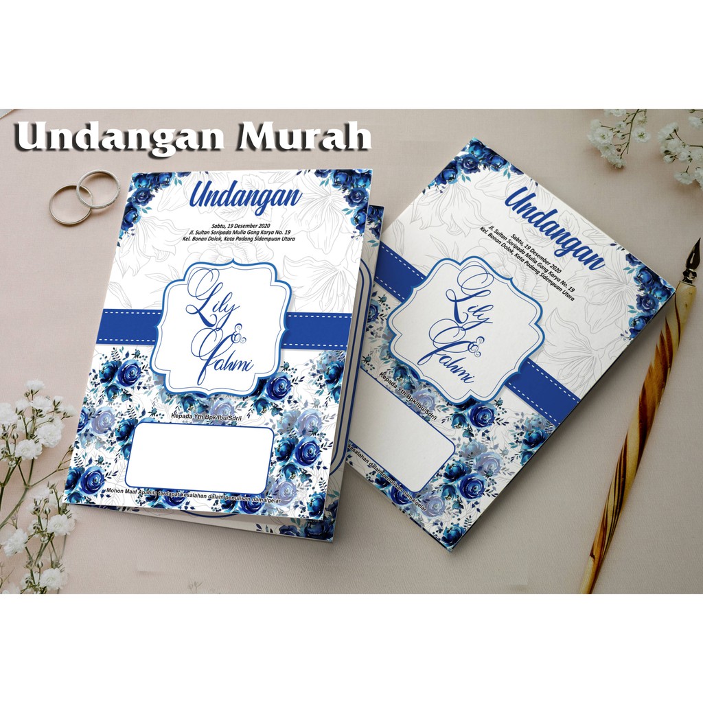 Detail Biru Dongker Elegan Undangan Nomer 47