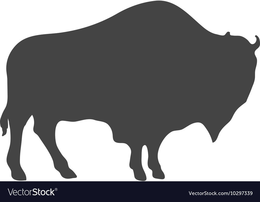 Detail Bison Silhouette Vector Nomer 2