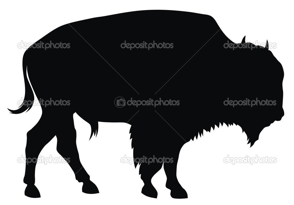 Detail Bison Silhouette Vector Nomer 18