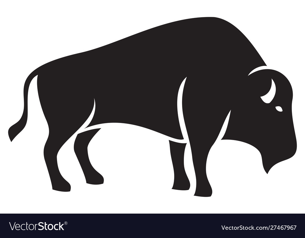 Detail Bison Silhouette Vector Nomer 4