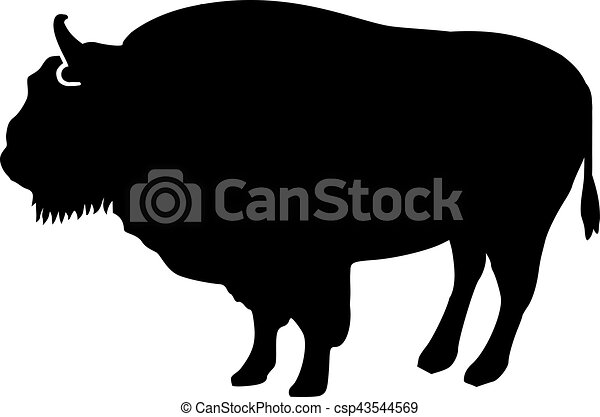 Detail Bison Silhouette Vector Nomer 32