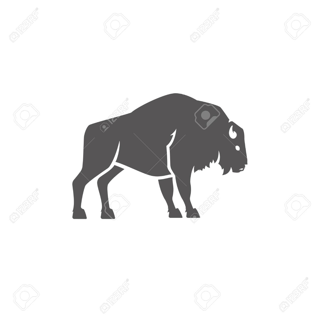 Detail Bison Silhouette Vector Nomer 43