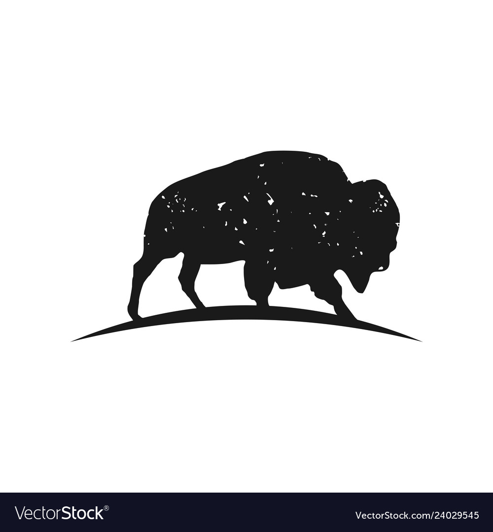 Detail Bison Silhouette Vector Nomer 52