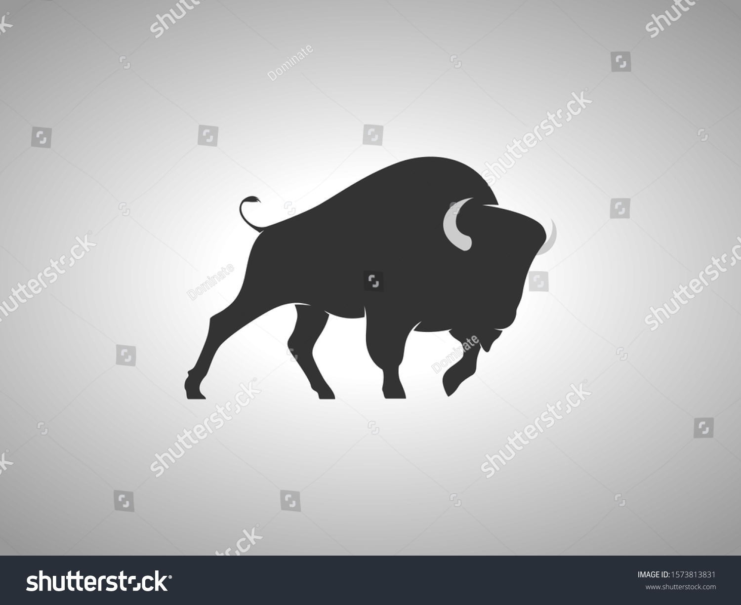 Detail Bison Silhouette Vector Nomer 10