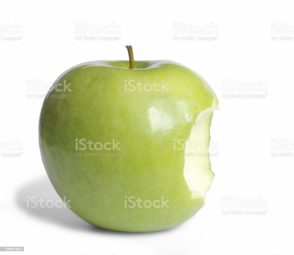 Detail Bitten Green Apple Nomer 14
