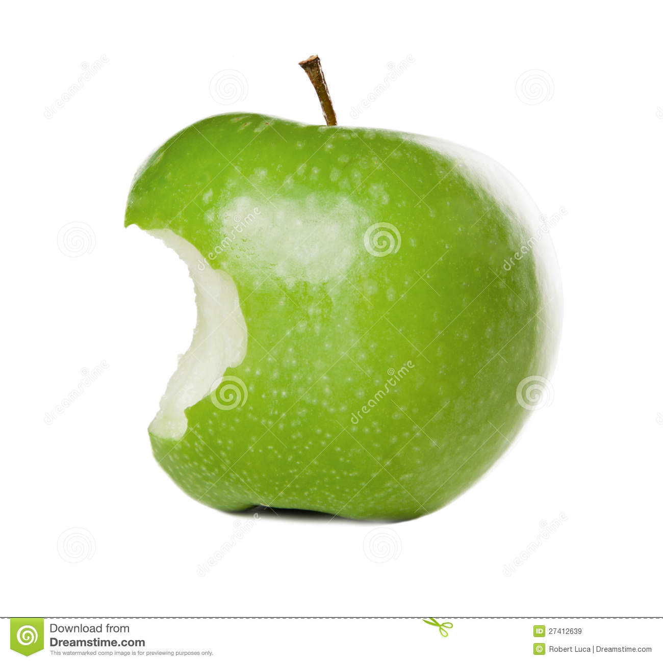 Detail Bitten Green Apple Nomer 15