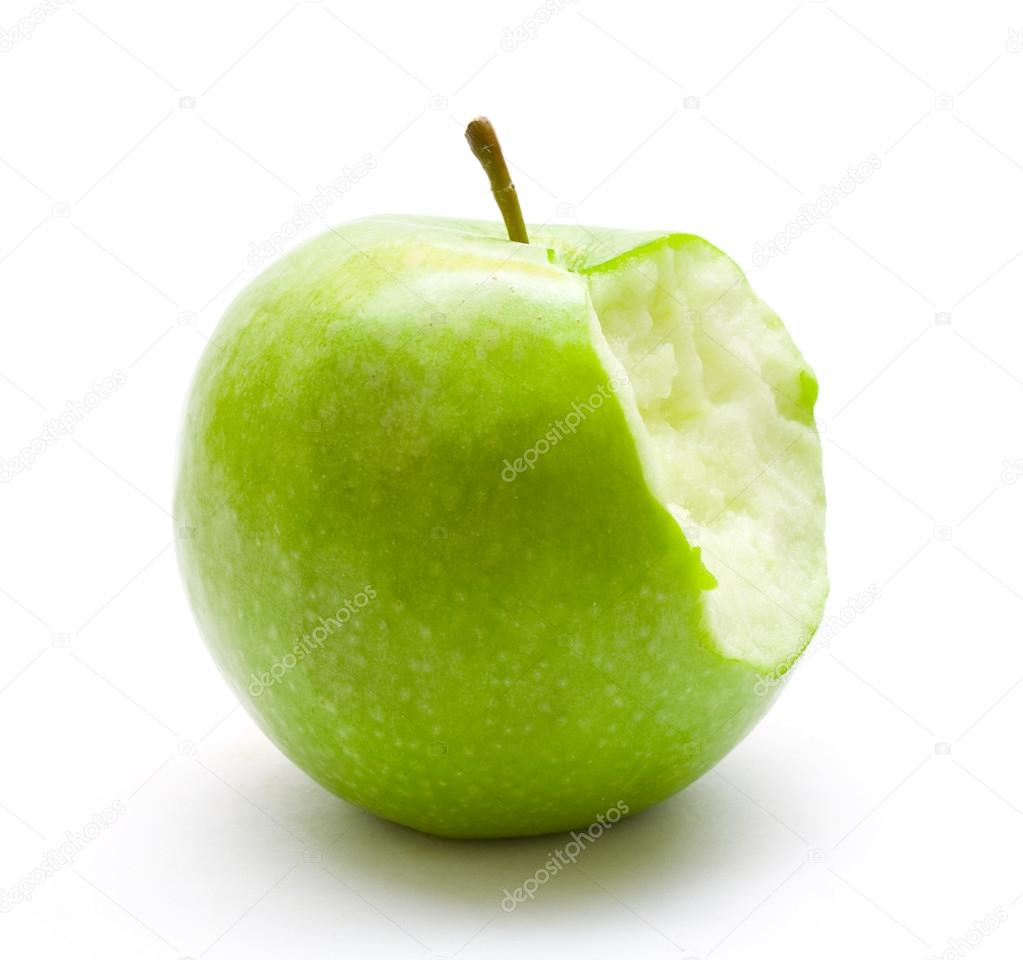 Detail Bitten Green Apple Nomer 3