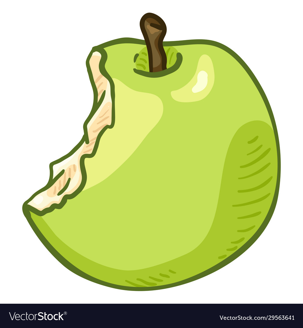 Detail Bitten Green Apple Nomer 23