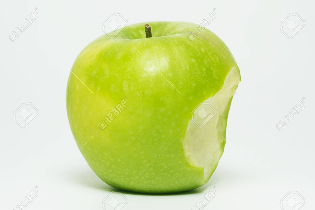 Detail Bitten Green Apple Nomer 25