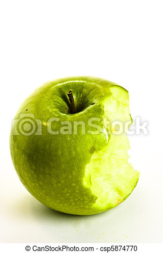 Detail Bitten Green Apple Nomer 30