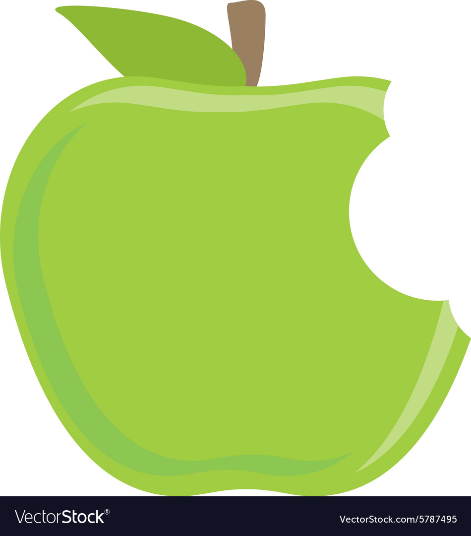 Detail Bitten Green Apple Nomer 4