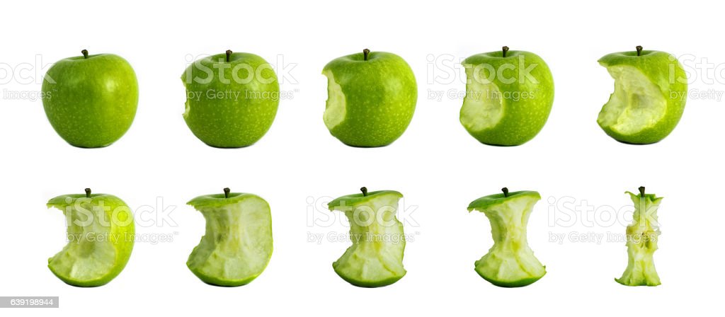 Detail Bitten Green Apple Nomer 34