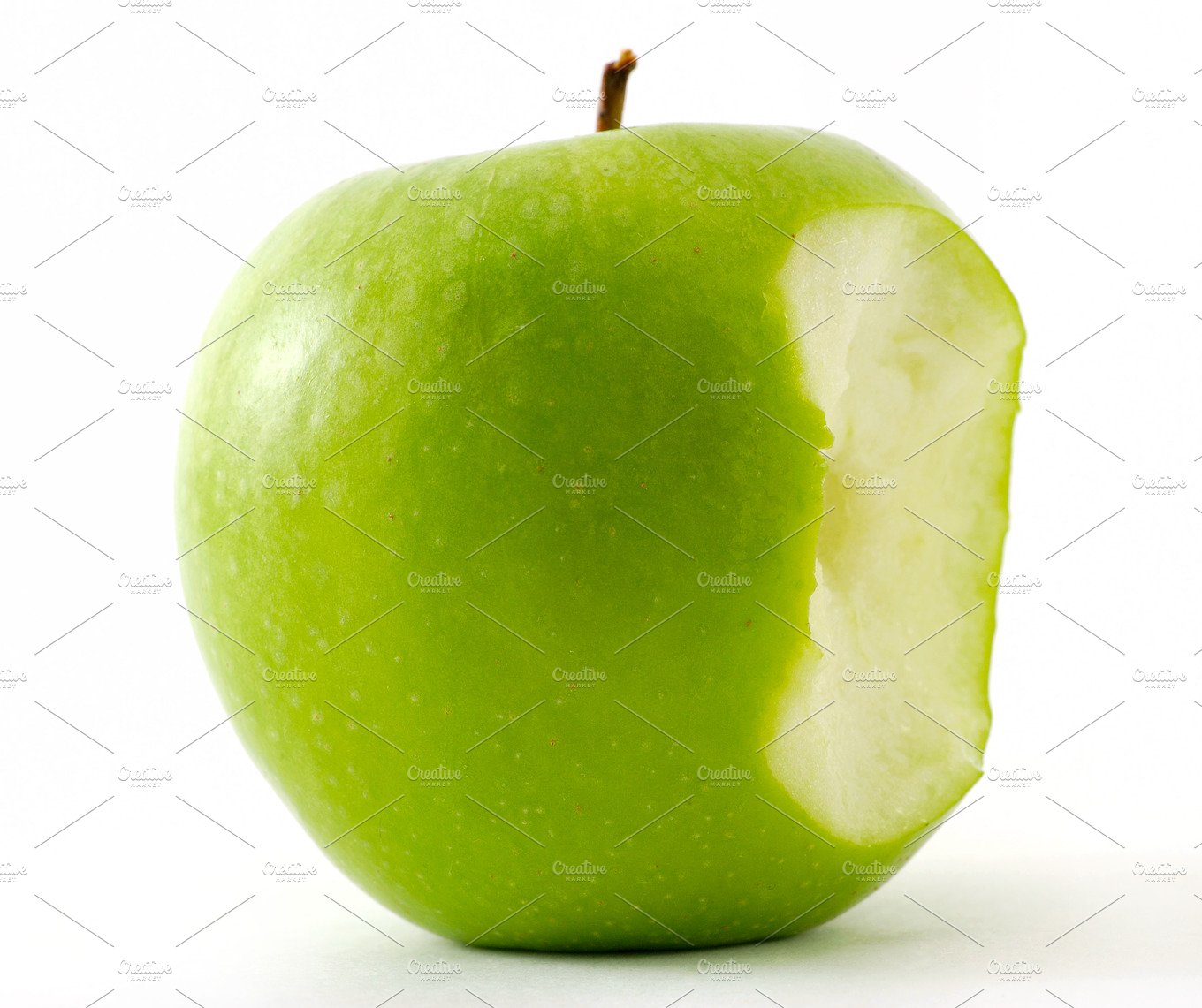 Detail Bitten Green Apple Nomer 48