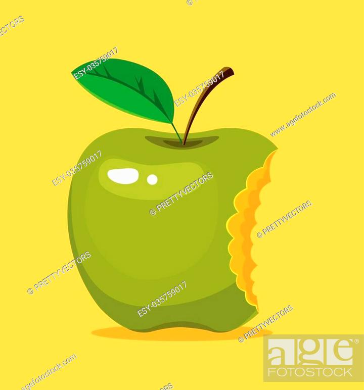 Detail Bitten Green Apple Nomer 49
