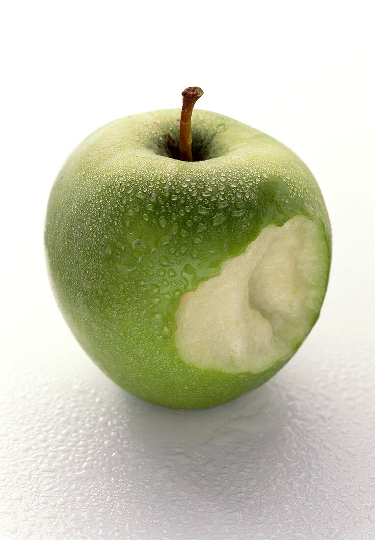 Detail Bitten Green Apple Nomer 10