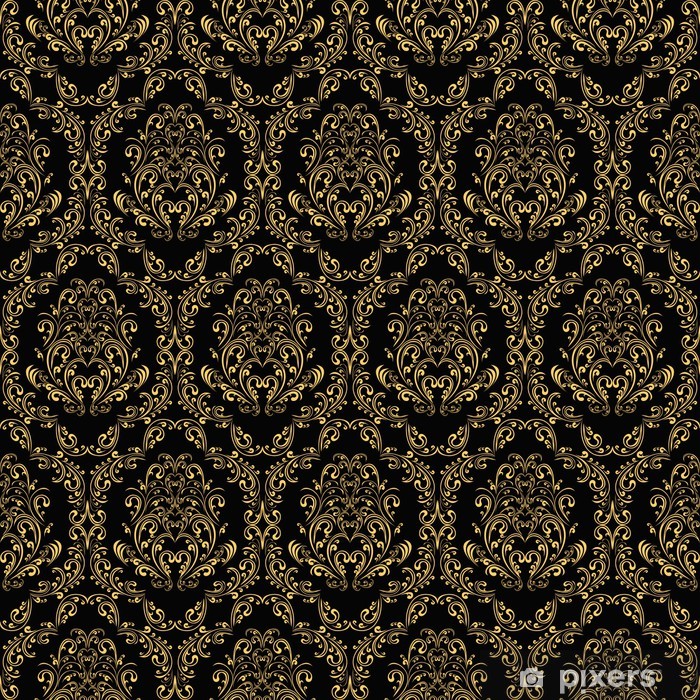 Detail Black And Gold Vintage Wallpaper Nomer 4