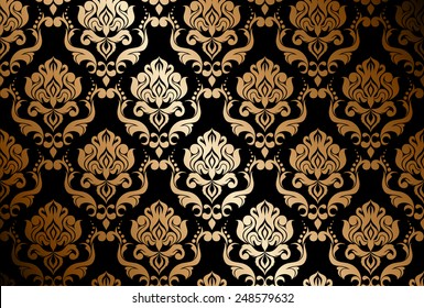 Detail Black And Gold Vintage Wallpaper Nomer 36