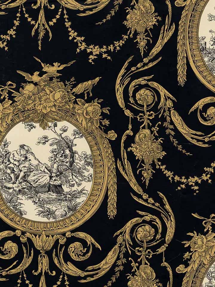 Detail Black And Gold Vintage Wallpaper Nomer 42